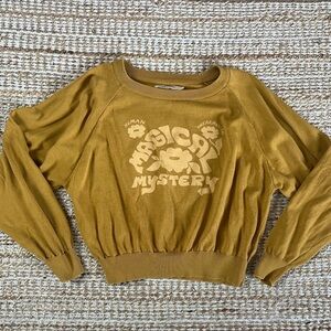 Christy Dawn Magical Mystery Mustard Crew Neck Knot Sweater